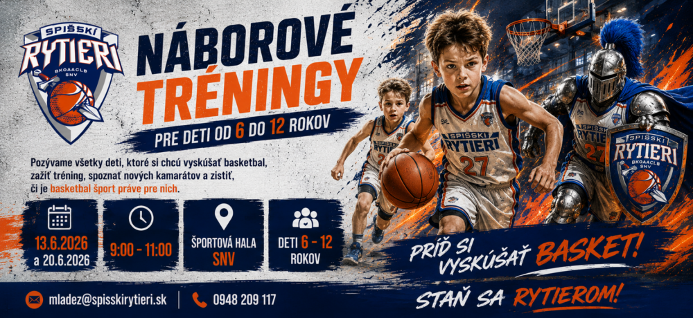 Náborové tréningy Spišských Rytierov pre deti od 6 do 12 rokov